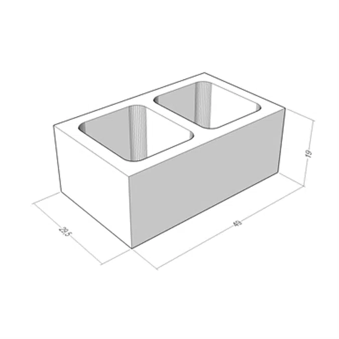 BK 30 2F - lightweight concrete blocks - rough finish for plaster