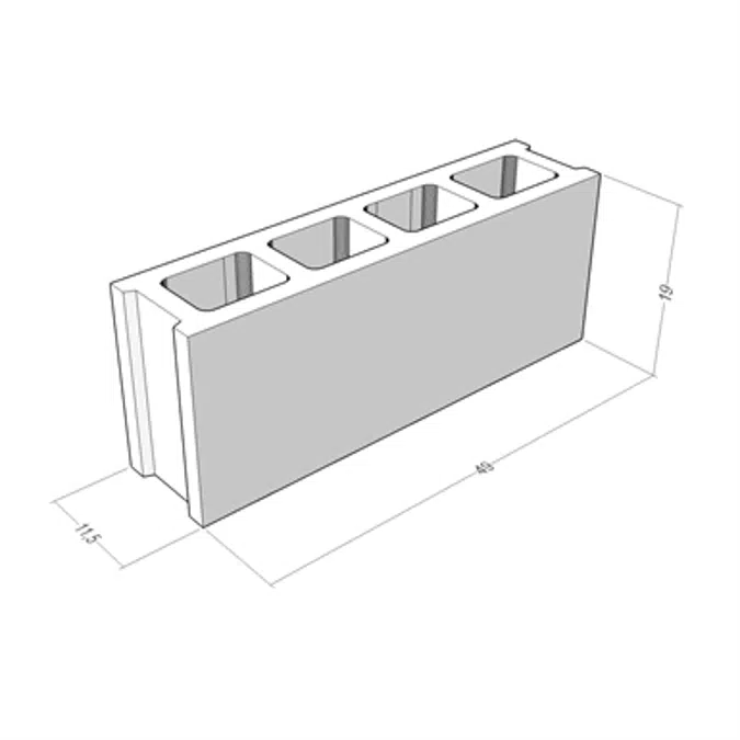 BK 12 - lightweight concrete blocks - rough finish for plaster