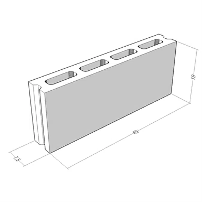 BK 8 - lightweight waterproof concrete blocks - smooth finish