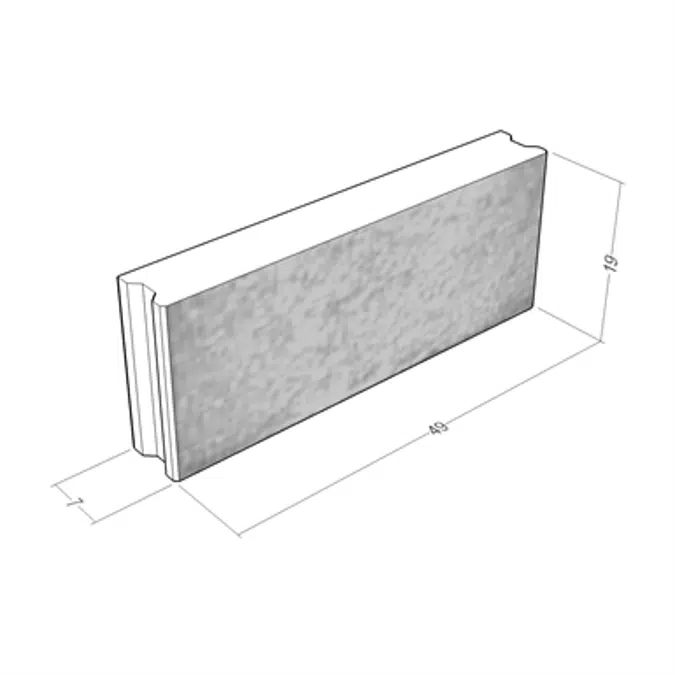 BK S 7 - concrete blocks - splitted finish