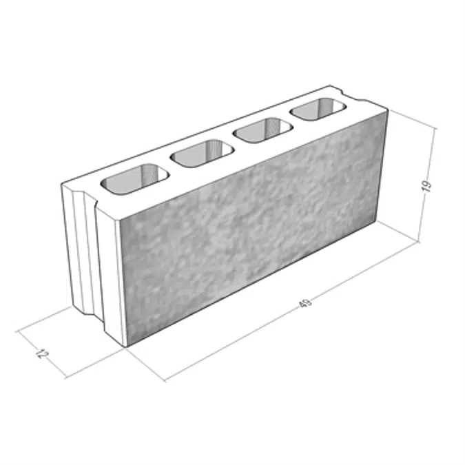 BK S 12 - concrete blocks - splitted finish