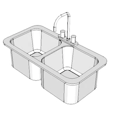 obraz dla CS230 - Sink, SS, Double Compartment