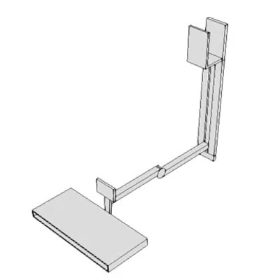 afbeelding voor M1803 - Workstation, Computer, Wall Mounted, Adjustable