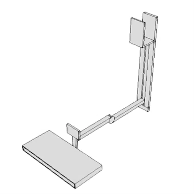 M1803 - Workstation, Computer, Wall Mounted, Adjustable