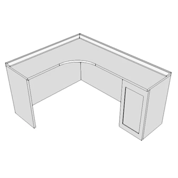 E0130 - Workstation, Documentation, OR, L-Shaped