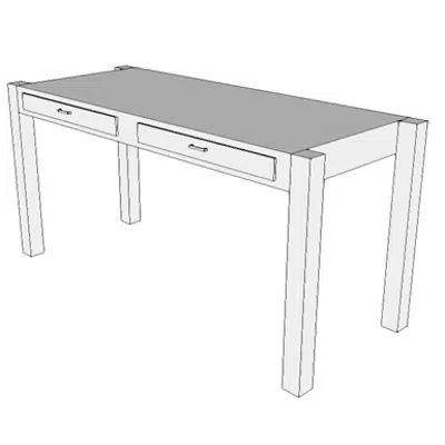 Obrázek pro F0775 - Table, Work, 2 Drawer