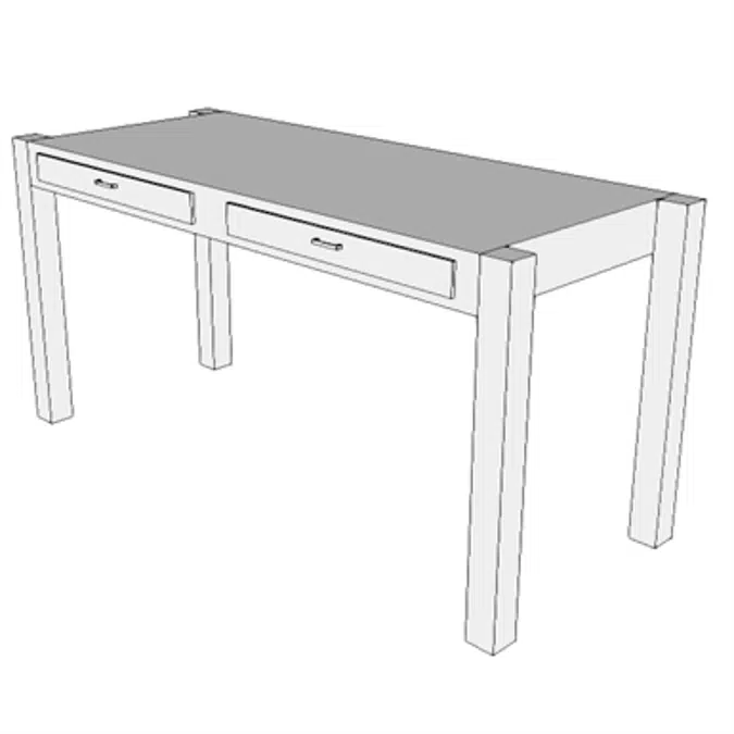 F0775 - Table, Work, 2 Drawer