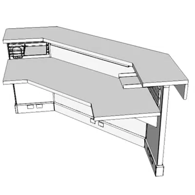 afbeelding voor E0406 - Nurse Station, Angle, Free Standing