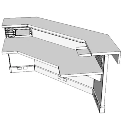 画像 E0406 - Nurse Station, Angle, Free Standing