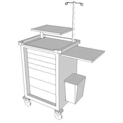 obraz dla E0955 - Cart, Emergency, 6 Drawer, MRI Compatible