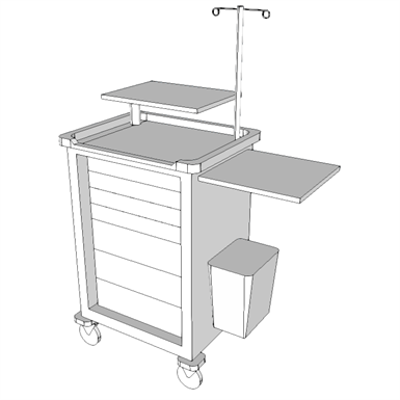 Image for E0955 - Cart, Emergency, 6 Drawer, MRI Compatible