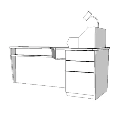Image for M5016 - Desk, Refraction w/console, w/o Sink