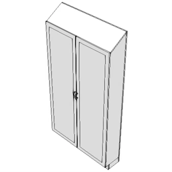 BIM objects - Free download! CW050 - Cabinet, Floor Standing, 5 SH, 2 ...