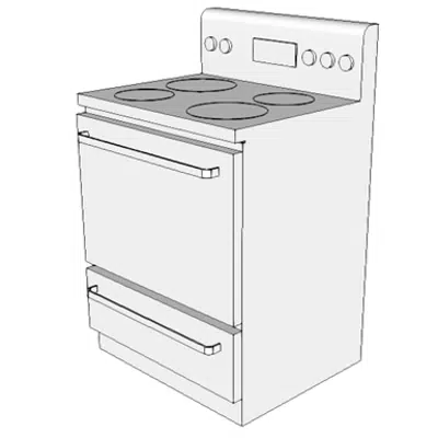 bilde for K4500 - Stove, Household, 4 Burner, w/Oven, Electric
