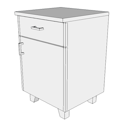 Image for F0400 - Cabinet, Bedside, Door, Drawer