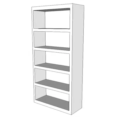 Image pour F0115 - Bookcase, Open, 5 Shelf