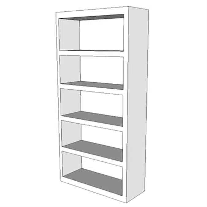 F0115 - Bookcase, Open, 5 Shelf