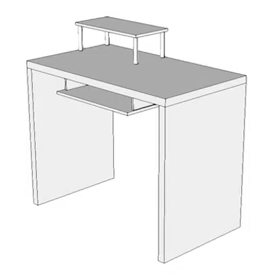 bild för F0710 - Table, Computer, With Print Shelf