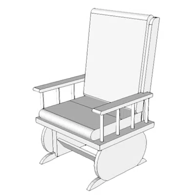 รูปภาพสำหรับ F0270 - Chair, Rocking, High Back