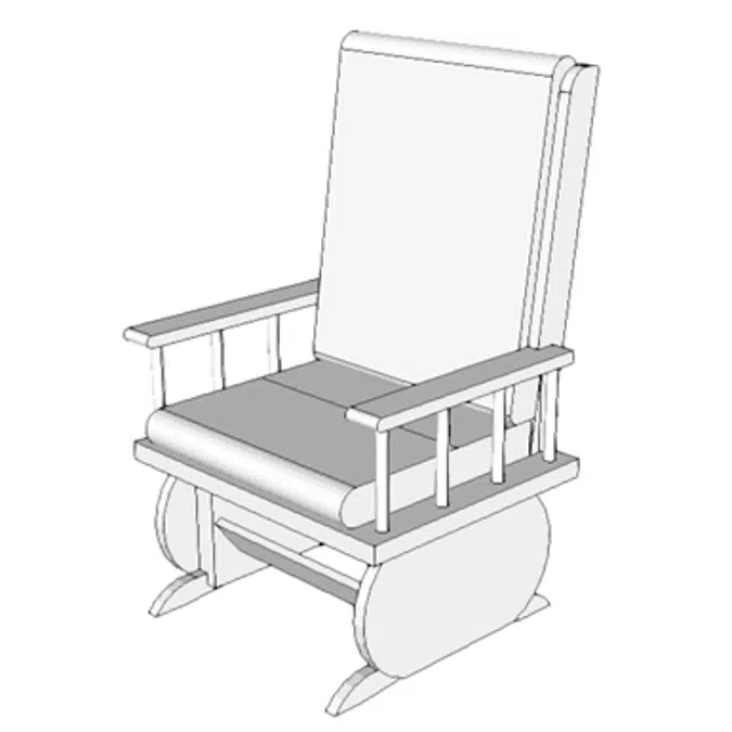 F0270 - Chair, Rocking, High Back