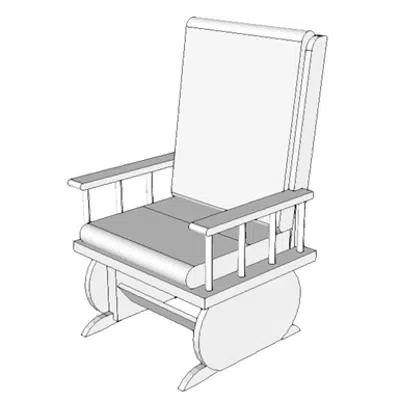 imagen para F0270 - Chair, Rocking, High Back