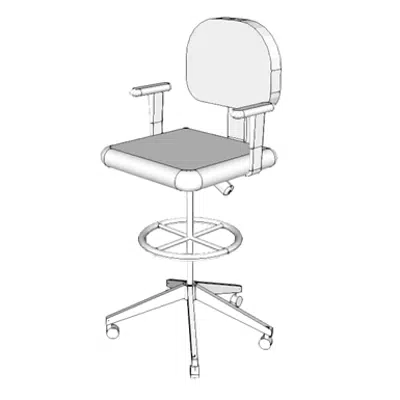 F0230 - Chair, Drafting, Rotary için görüntü