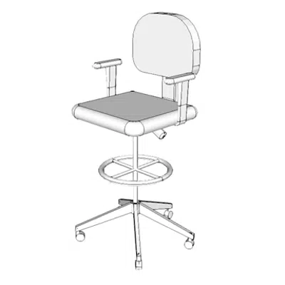 изображение для F0230 - Chair, Drafting, Rotary