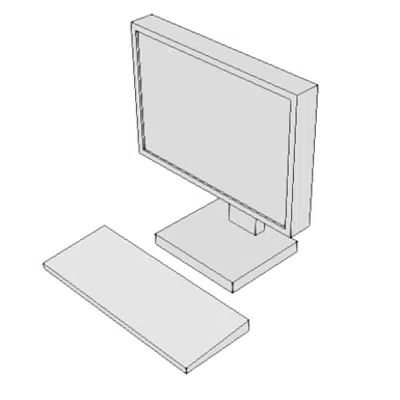 afbeelding voor M1801 - Computer, Microprocessing, w/Flat Panel Monitor