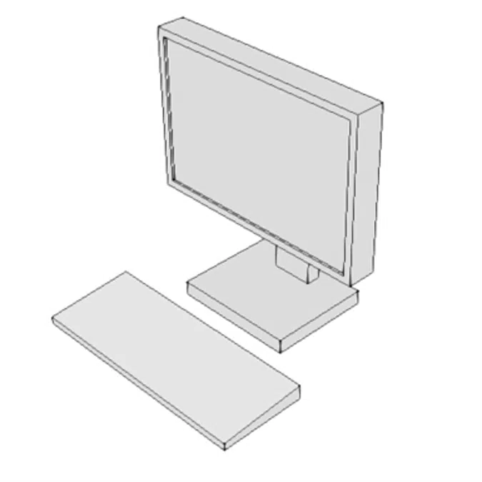 Monitor LCD de 18 pulgadas para Revit - Familias Revit Gratis