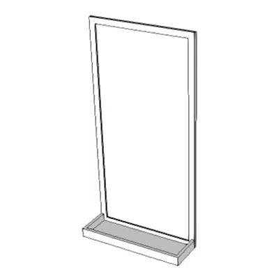 A1090 - Mirror, Float Glass, With SS Frame &amp; Shelf图像