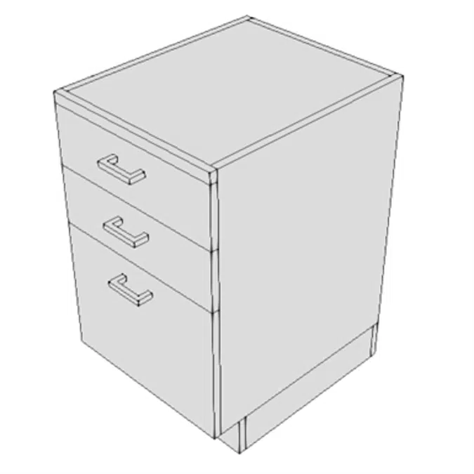 BIM objects - Free download! C06M0 - Cabinet, U/C/B, 1 PBD, 2 DR, 1 ...