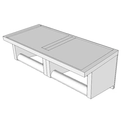 Image for A5202 - Dispenser, Toilet Paper w/Utility Shelf, SS, 2-Roll