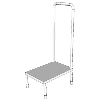 Image for F0360 - Footstool, Straight w/Handle