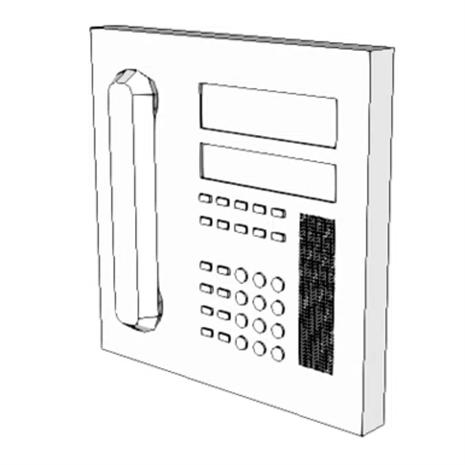 A1014 - Telephone, Wall Mounted, 1 Line, With Speaker