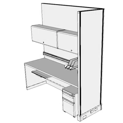 afbeelding voor E0123 - Workstation, Straight, Free Standing