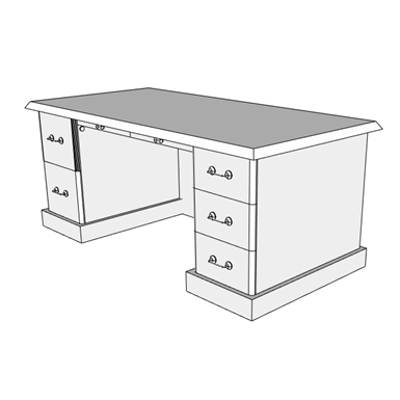Image for F0650 - Desk, Executive, Wood