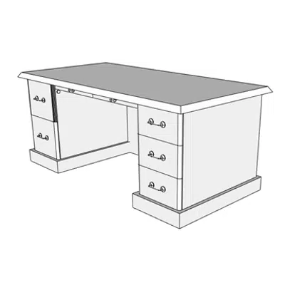 Image for F0650 - Desk, Executive, Wood