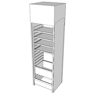 Obrázek pro E0903 - Locker, Supply, w/Shelves, Wall Mtd