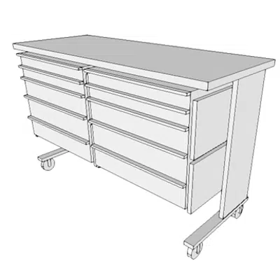 Image pour E0712 - Table, Process, Adj Height, 10 Drawer