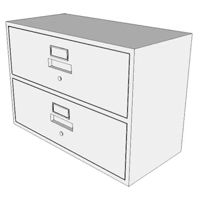 billede til F0420 - Cabinet, Filing, Lateral, Half Height