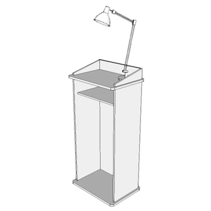 F2100 - Lectern, Mobile, With Reading Light