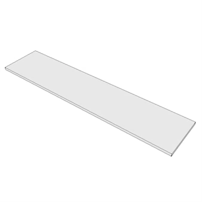 A5160 - Shelf, 8&#34; Depth, SS, Surface Mounted
