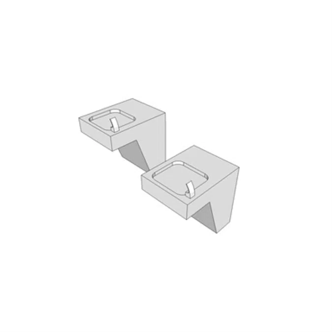 R2201 - Fountain, Water, CRS, Wall Mounted, 2 Level