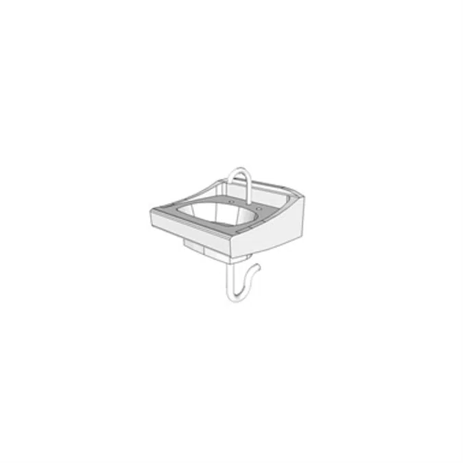 P3000 - Lavatory, Vitreous China, Straight Back