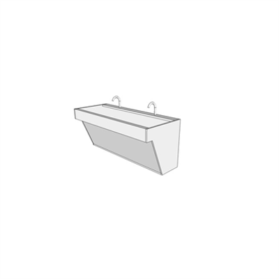 Image for P6980 - Sink, Scrub, SS, 1-3 Bay, With Knee Valve