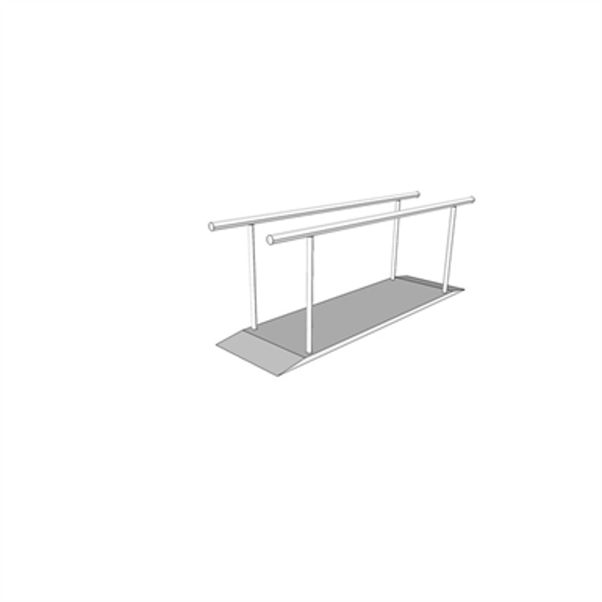 BIM objects Free download! M8240 Parallel Bars, Physical Therapy