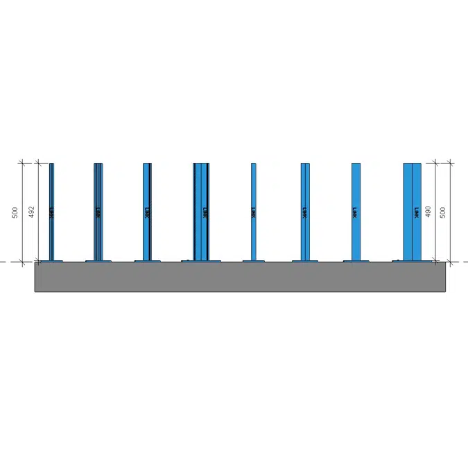 Light and Medium Duty Wall Mounted Cantilever Support System (1H)