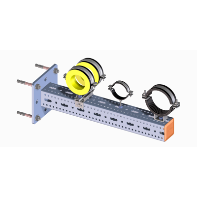 BIM objects - Free download! Heavy Duty Wall Mounted Riser Support ...