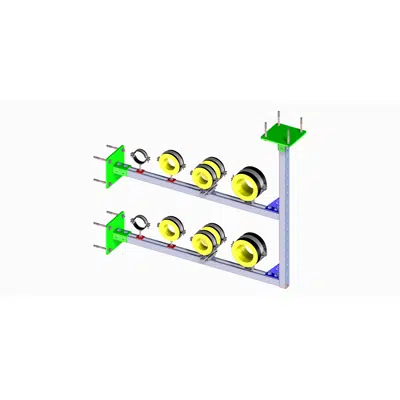 Image for Light and Medium Duty Ceiling / Floor / Wall Mounted Support System (1V+2H)