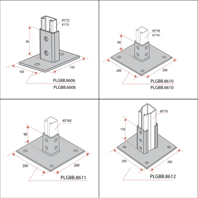 Light and Medium Duty Ceiling / Floor Mounted Support System (2V+1H+Longitudinal bracing)